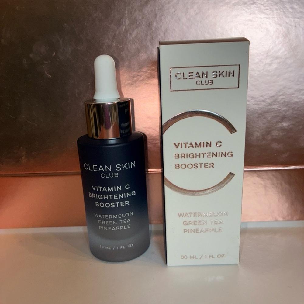 CLEAN SKIN CLUB Vitamin C Brightening Booster $50 MSRP Full Size 1oz NIB Serum